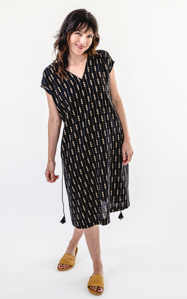 Surya Australia Ethical Cotton 'Aurora' Dress from Nepal #colour_black