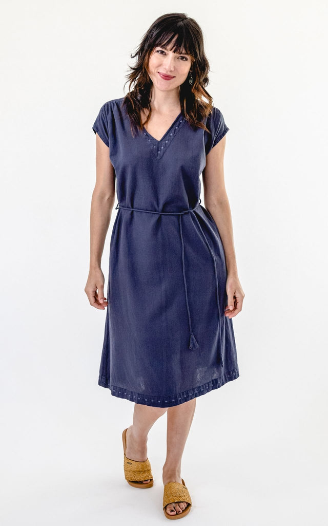 Surya Australia Ethical Cotton 'Aurora' Dress from Nepal #colour_dusty-grey