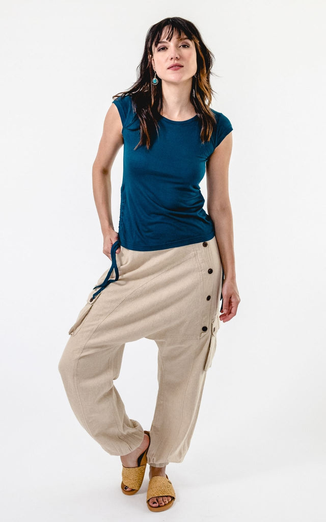 Women casual street jeans denim drop Crotch pants Harem loose Trousers  Retro | eBay