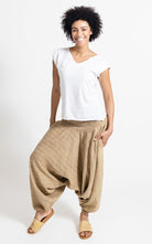 Surya Australia Cotton Low Crotch Pants made in Nepal - Natural