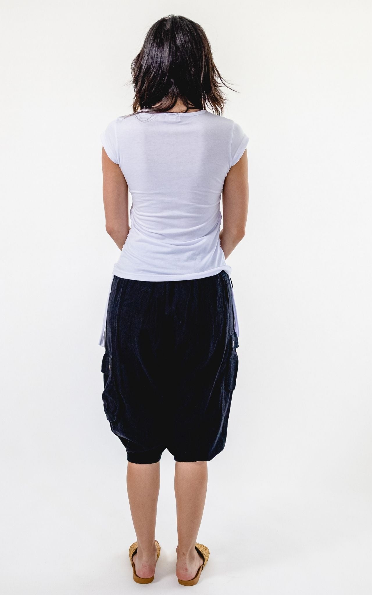 Surya Australia Ethical Cotton Drop Crotch Shorts - Black #colour_black