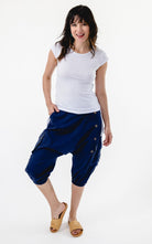 Surya Australia Ethical Cotton Drop Crotch Shorts - Blue #colour_blue
