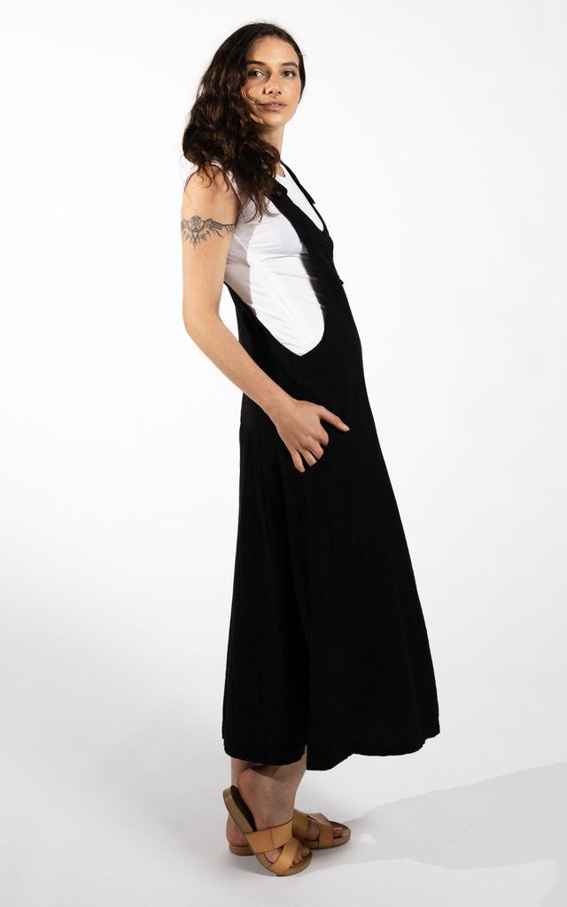 Surya Australia Ethical Dungaree Dress made in Nepal - Black