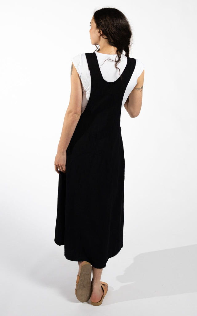 Surya Australia Ethical Dungaree Dress made in Nepal - Black