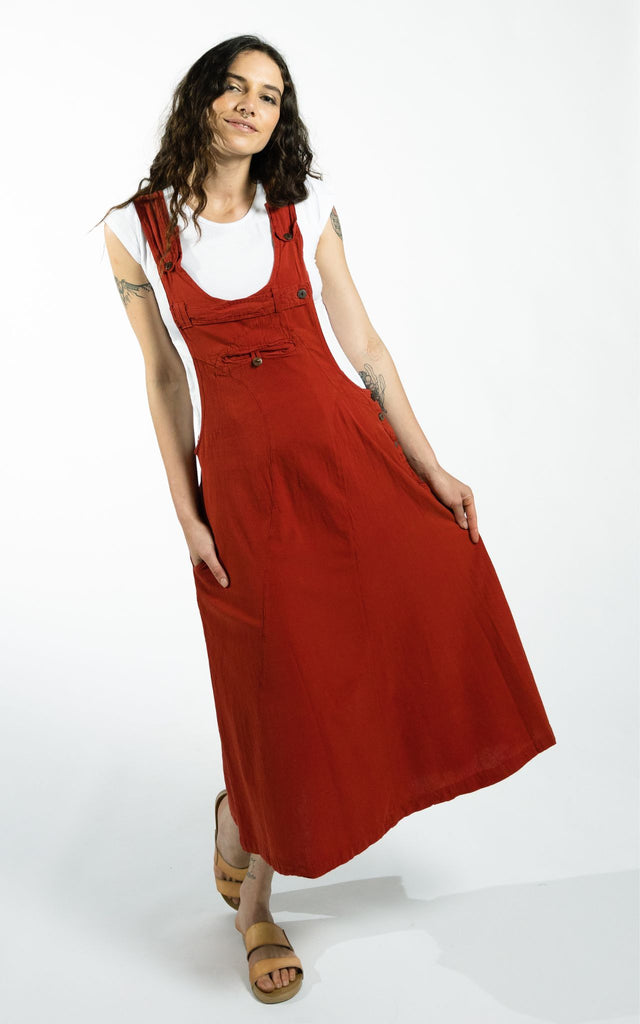 Surya Australia Ethical Dungaree Dress made in Nepal