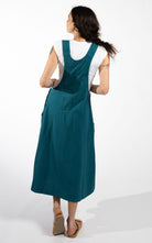 Surya Australia Ethical Cotton Dungaree Dress made in Nepal - Turquoise