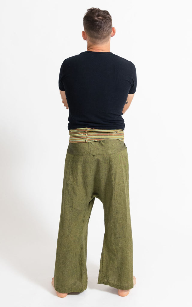 Surya Australia Cotton Thai Fisherman Pants from Nepal - Green