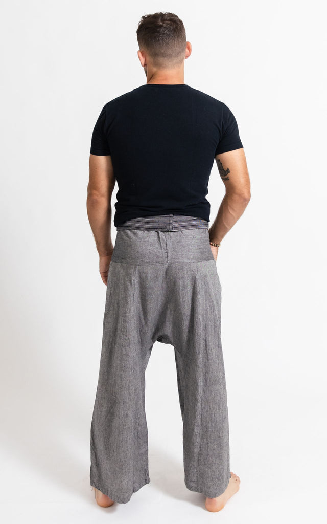 Surya Australia Cotton Thai Fisherman Pants from Nepal - Grey