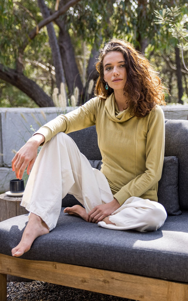Surya Australia Vegetable Dyed Fisherman Pants from Nepal - #colour_white
