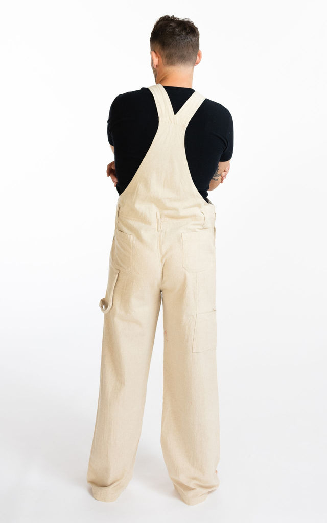 Surya Australia Cotton Overalls / Dungarees for Men - Natural