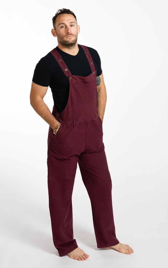 Surya Australia Cotton Overalls / Dungarees for Men - Maroon