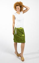 Surya Australia Cotton 'Stella' Skirt made in Nepal - Lime Green