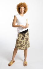 Surya Australia Ethical Stretch Cotton Printed Skirts made in Nepal - Natural