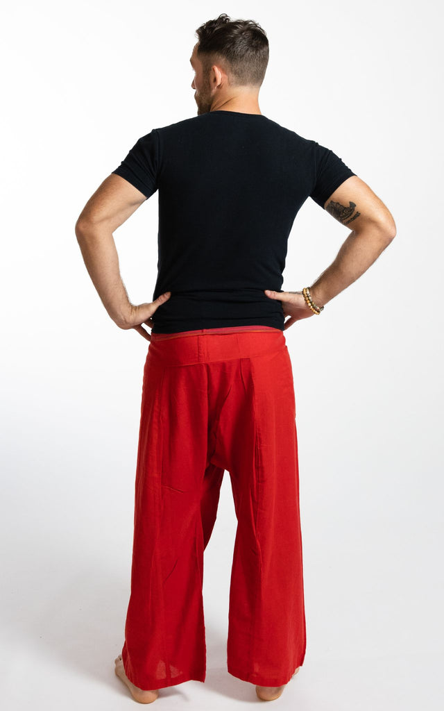 Surya Australia Cotton Thai Fisherman Pants from Nepal - Red