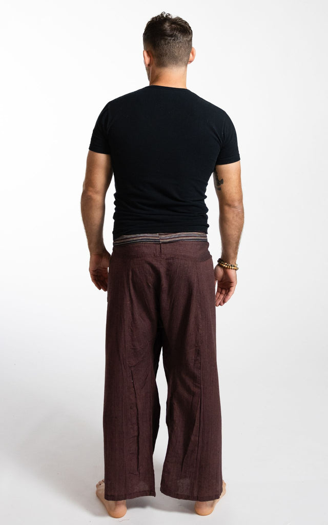 Surya Australia Cotton Thai Fisherman Pants from Nepal - Chocolate
