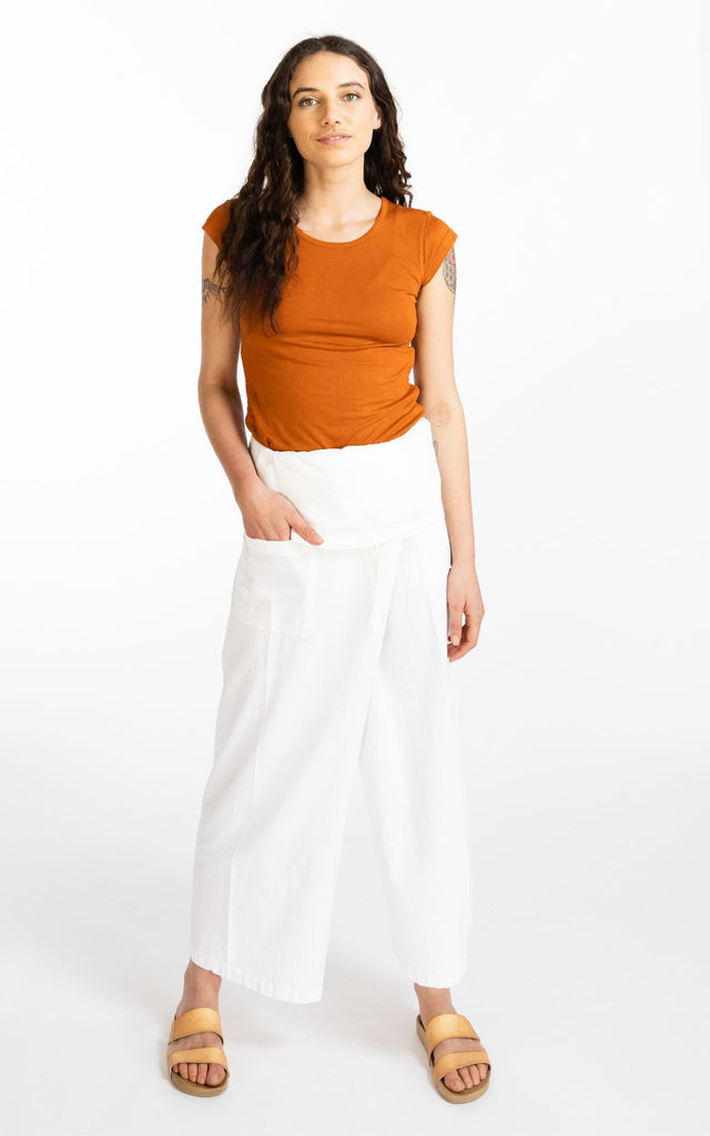 Surya Australia Cotton Thai Fisherman Pants made in Nepal - White