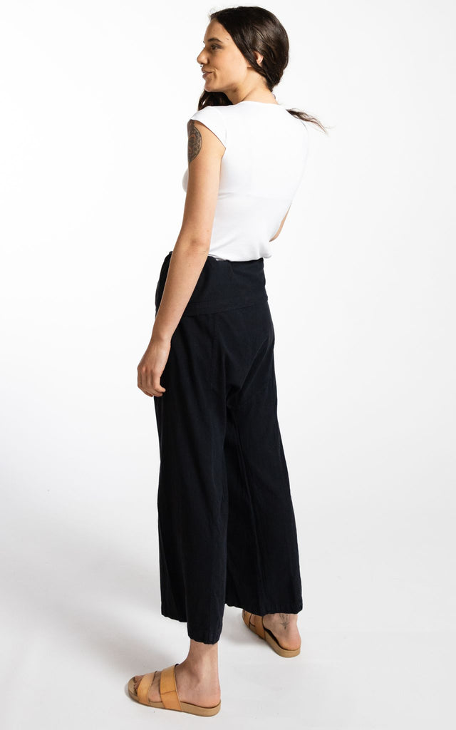 Surya Australia Cotton Thai Fisherman Pants made in Nepal - Black