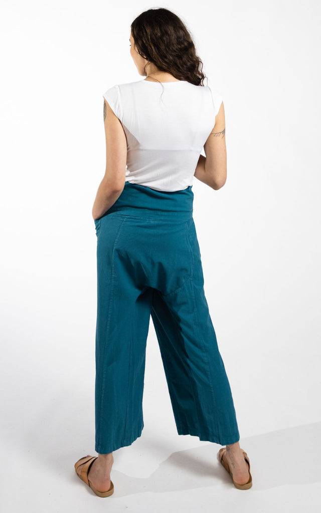 Surya Australia Cotton Thai Fisherman Pants made in Nepal - Turquosie