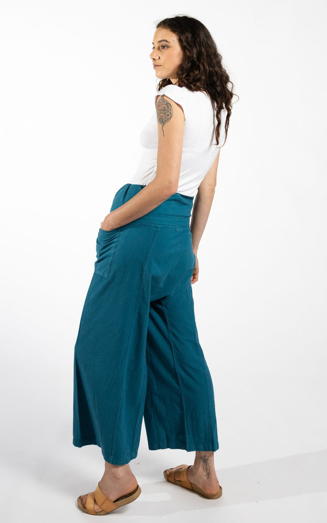 Surya Australia Cotton Thai Fisherman Pants made in Nepal - Turquosie