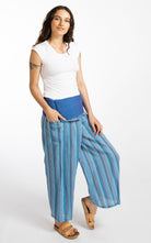 Surya Australia Ethical Cotton Thai Fisherman Pants - Striped Blue