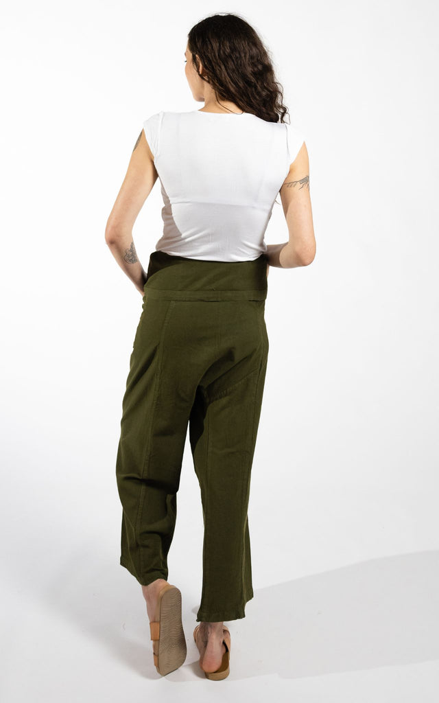 Surya Australia Cotton Thai Fisherman Pants made in Nepal - Green