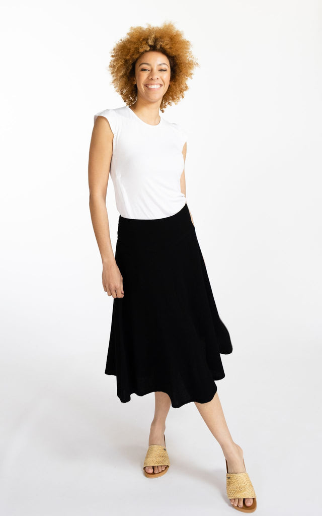 Surya Australia Ethical Cotton 'Rosa' Skirt made in Nepal - Black