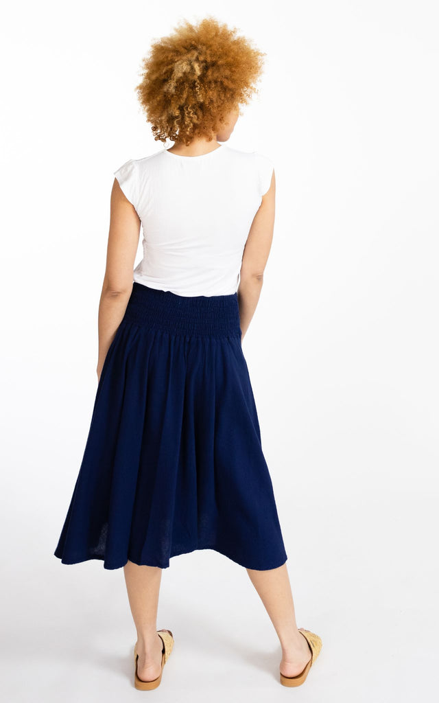Surya Australia Ethical 'Rosa' Skirt made in Nepal - Dark Blue