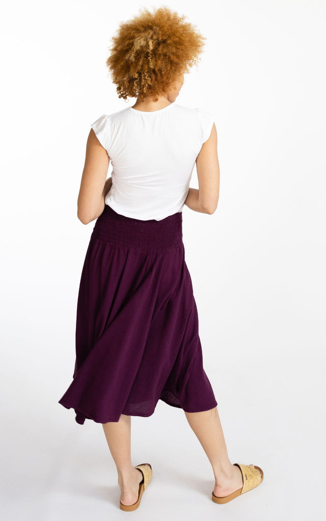 Surya Australia Ethical 'Rosa' Skirt made in Nepal - Wine