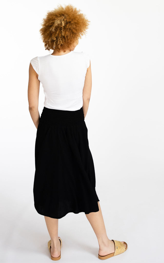 Surya Australia Ethical Cotton 'Rosa' Skirt made in Nepal - Black