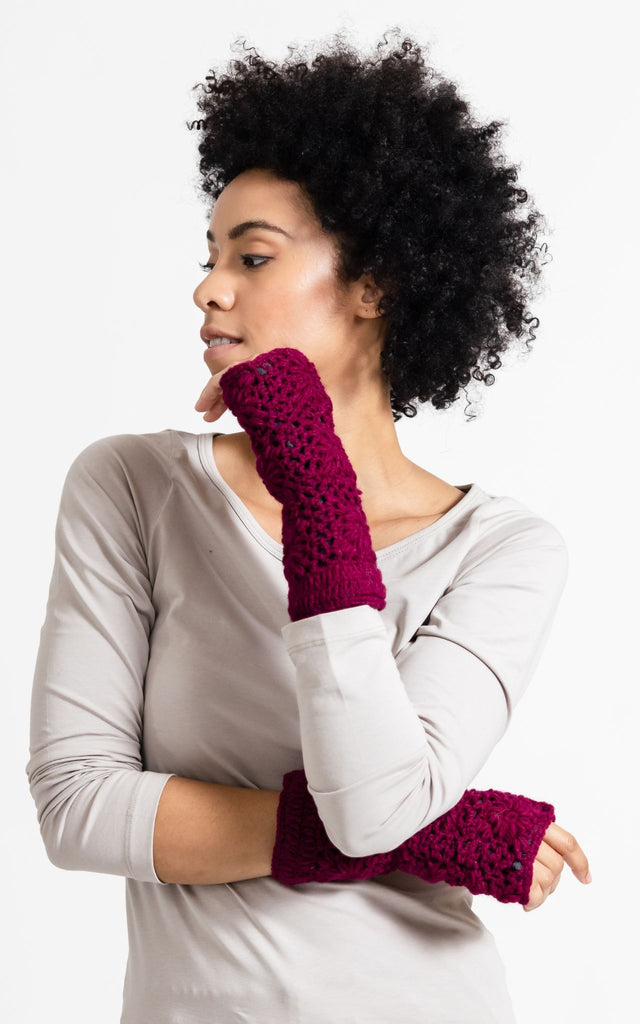 Surya Australia Woolen Hand warmers from Nepal - Maroon