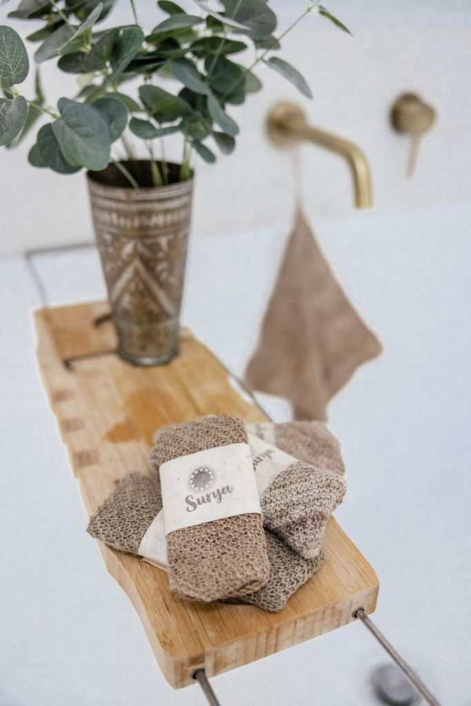 Surya Australia Organic Stinging Nettle Wash Cloth Flannel from Nepal