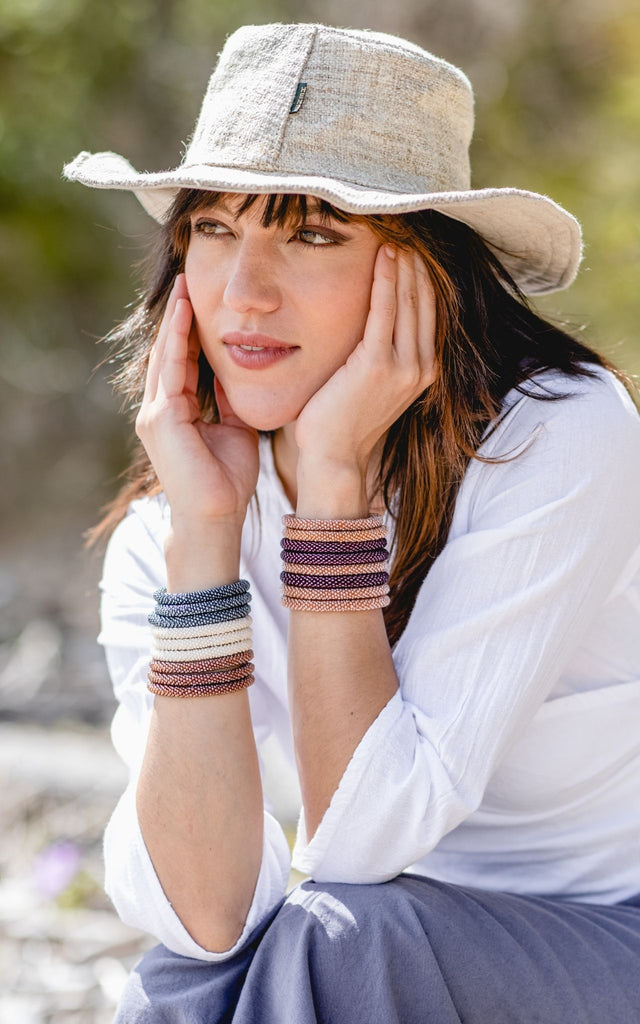 Surya Australia Roll-on Beaded Bracelets made in Nepal 