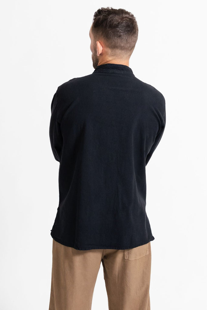 Surya Australia Cotton 'Diego' shirt from Nepal - Black