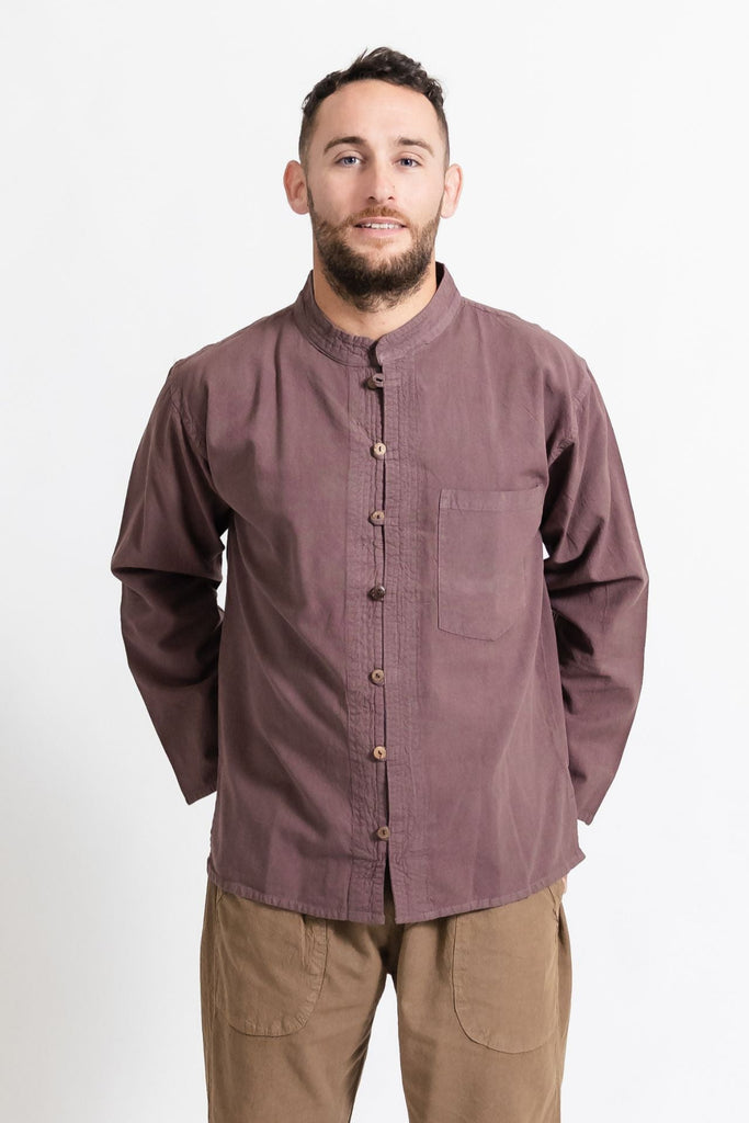 Surya Australia Cotton 'Diego' shirt from Nepal - Taupe