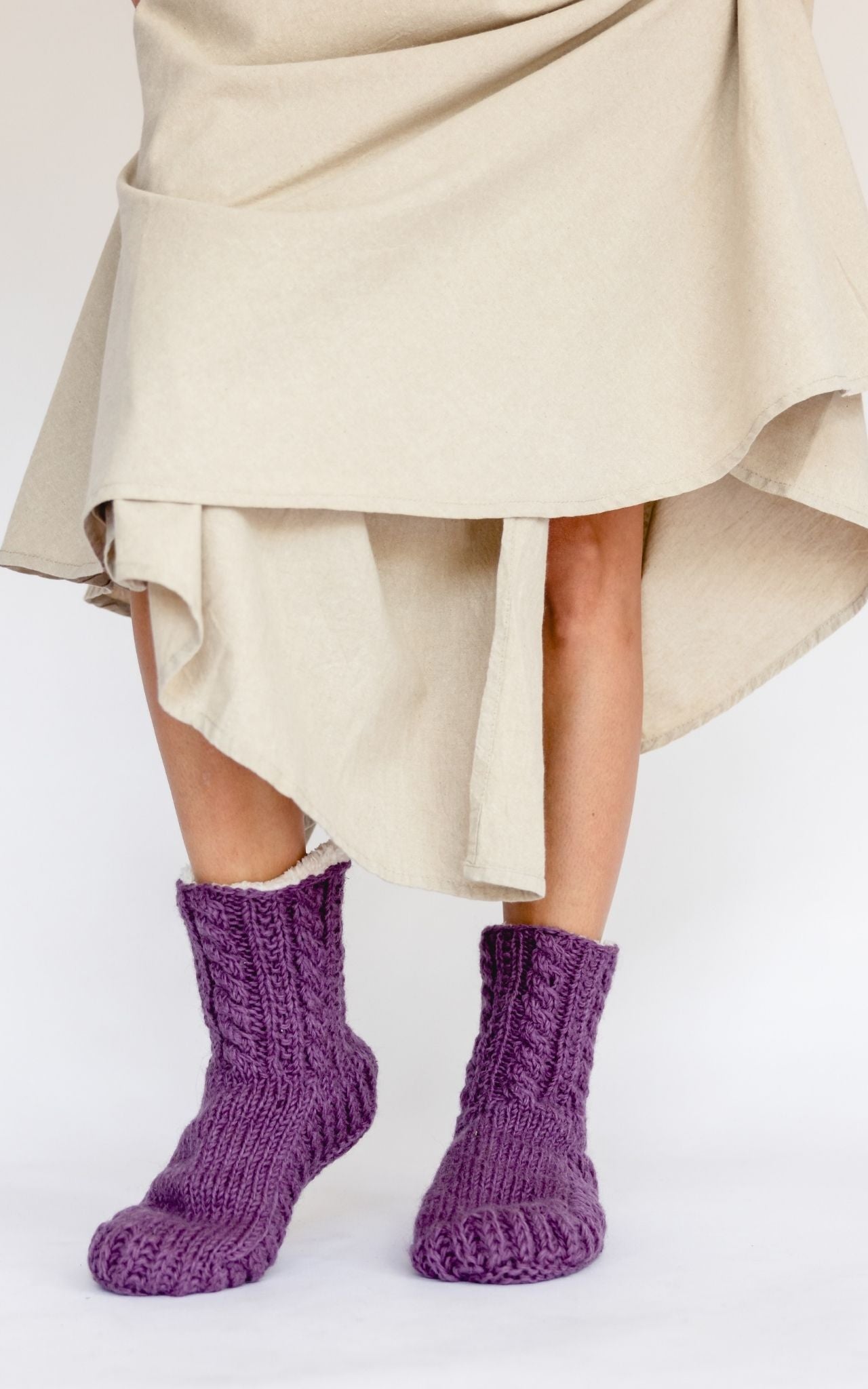 Surya Australia Ethical Wool Socks made in Nepal - Purple