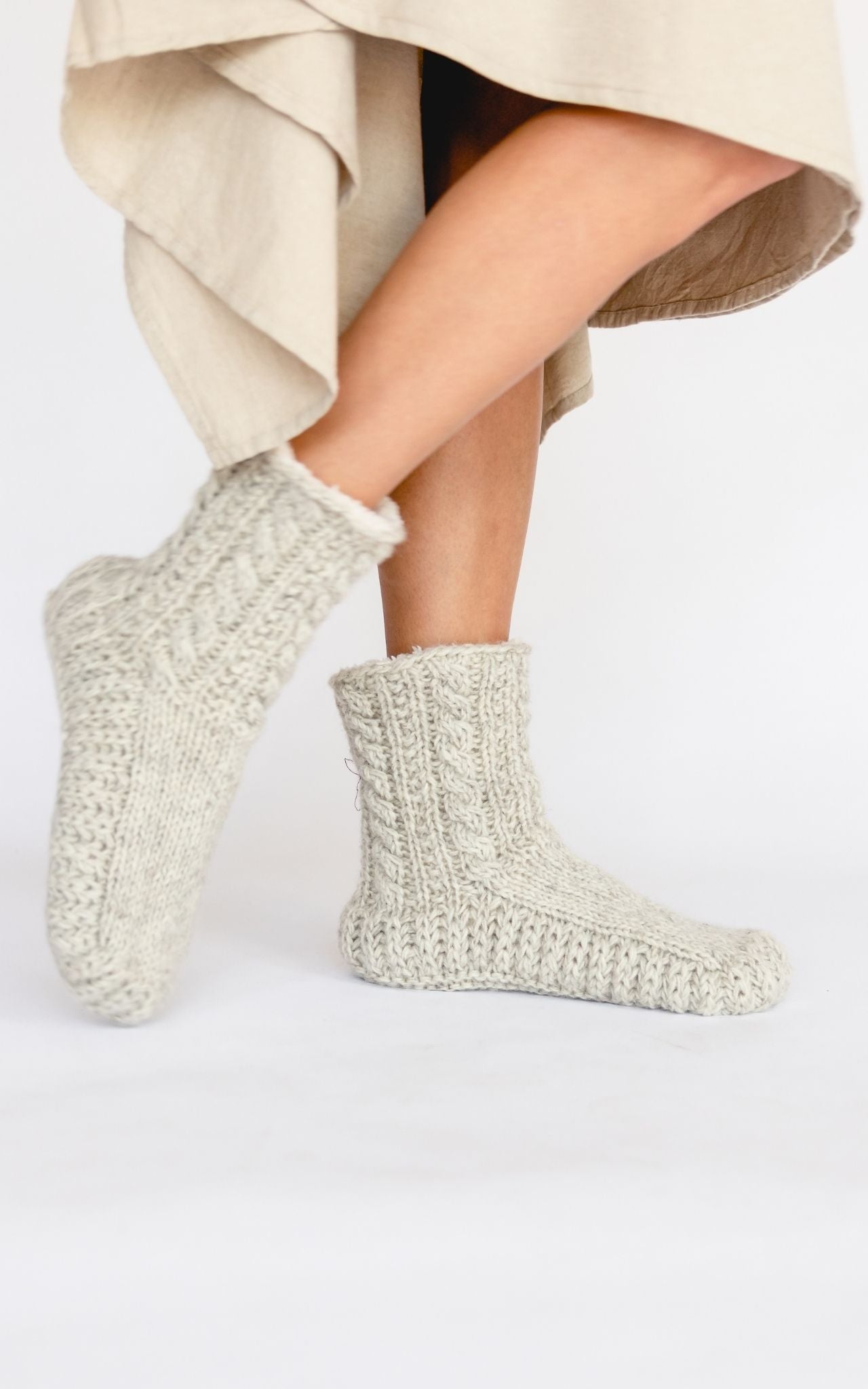Surya Australia Ethical Merino Wool Socks made in Nepal - Oatmeal