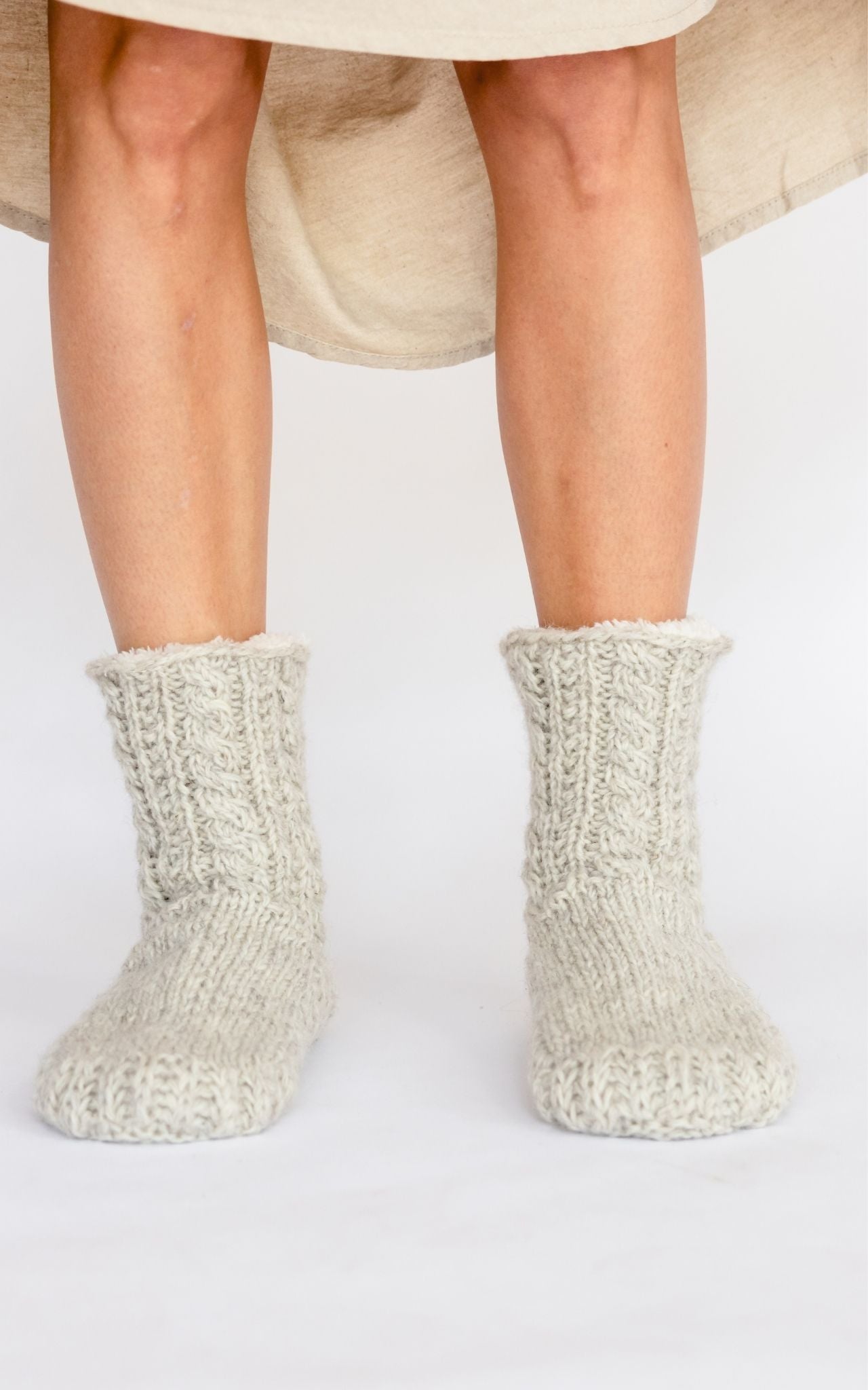 Surya Australia Ethical Wool Socks made in Nepal - Oatmeal