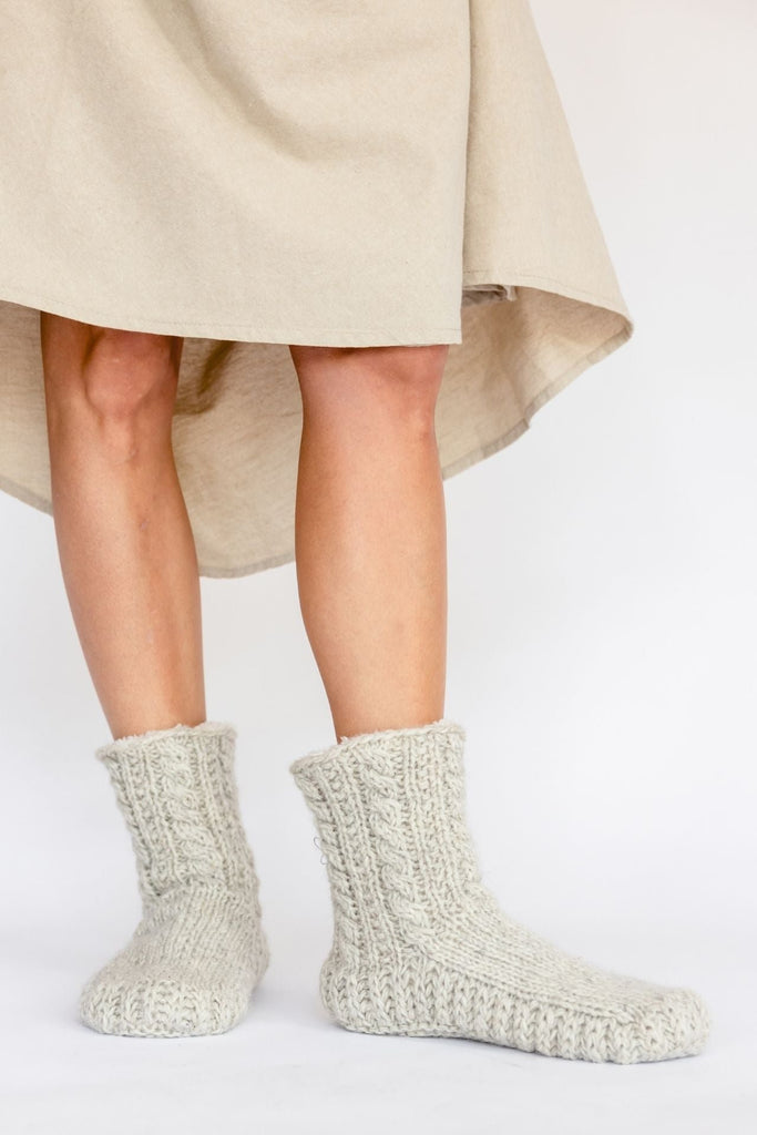 Surya Australia Ethical Wool Socks made in Nepal - Oatmeal