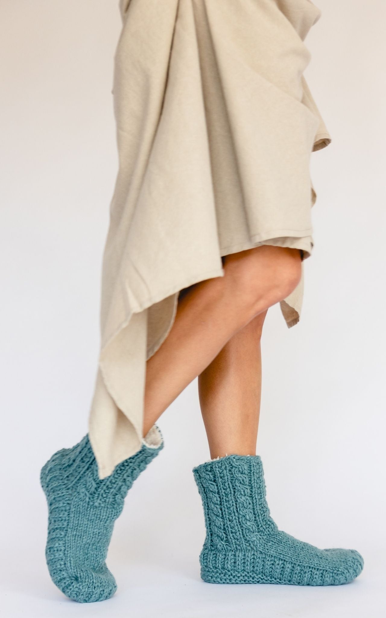 Surya Australia Ethical Wool Socks made in Nepal - Light Blue