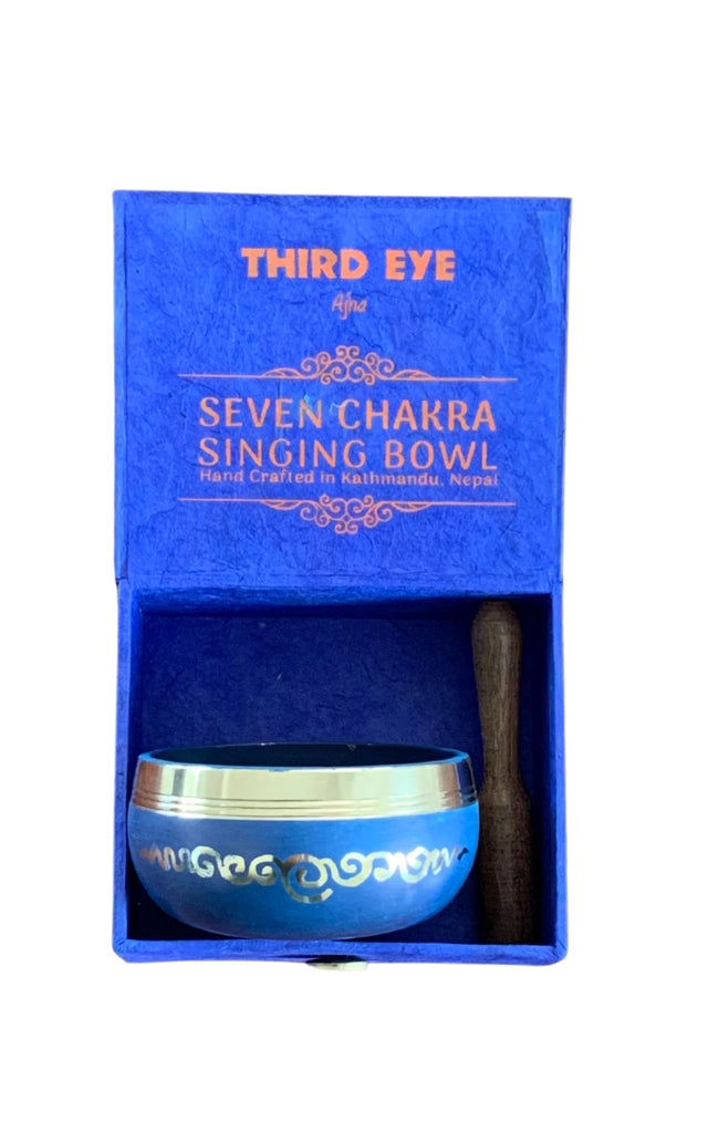 Surya Australia Mini Chakra Singing Bowl - Third Eye Chakra #colour_third-eye-chakra-dark-blue