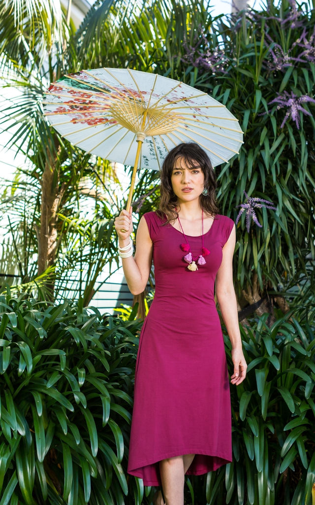 Surya Australia Organic Cotton 'Priya' Dress - Berry