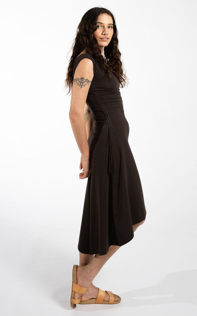 Surya Australia Organic Cotton 'Priya' Dress - Chocolate