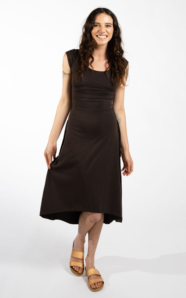 Surya Australia Organic Cotton 'Priya' Dress - Chocolate