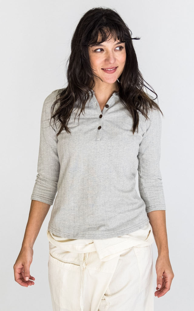 Surya Australia Clementine Organic Cotton 'Clementine' Top made in Nepal - Oatmeal