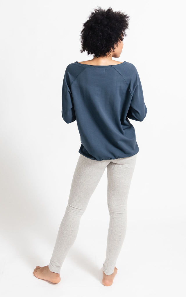 Surya Australia Ethical Organic Cotton Jacquard 'Asana' Leggings made in Nepal - Oatmeal