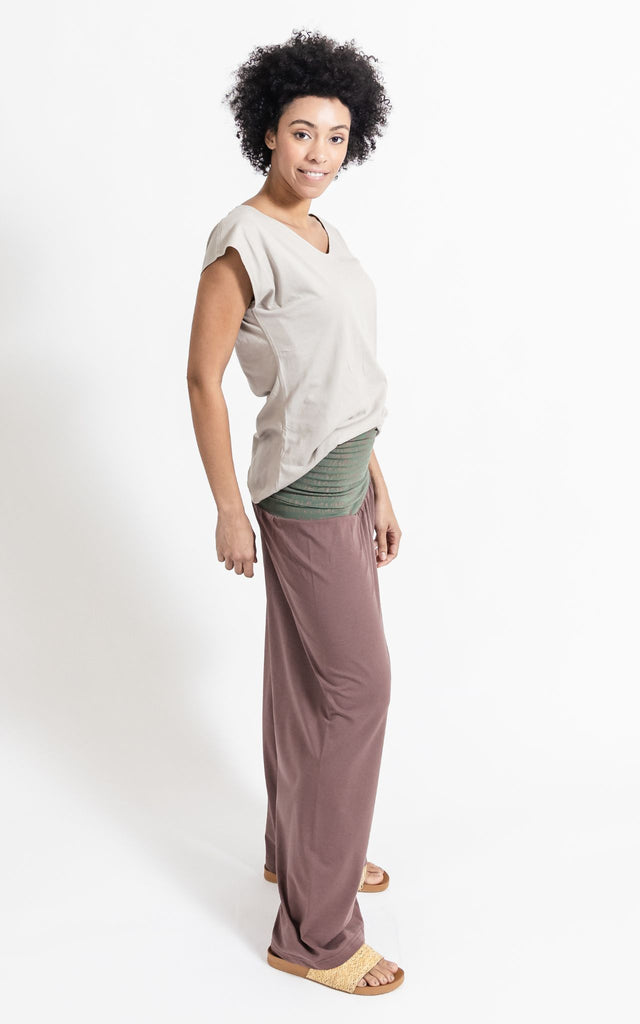 Surya Australia Organic Cotton 'Mantra' Pants made in Nepal - Dusty Mauve