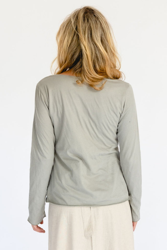 Surya Australia Organic Cotton Top ethically made in Nepal - Kora 'Grey'