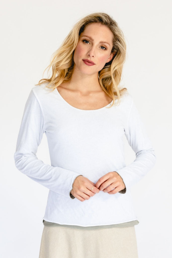 Surya Australia Organic Cotton Top ethically made in Nepal - Kora 'Grey'