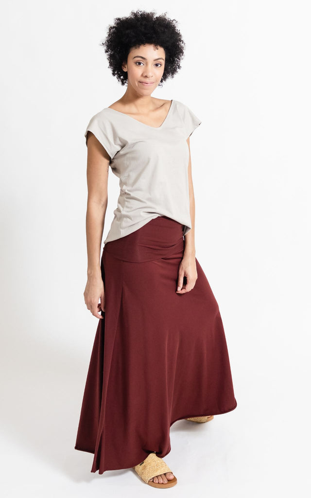 Surya Australia Ethical Organic Cotton Skirt made in Nepal - Berry