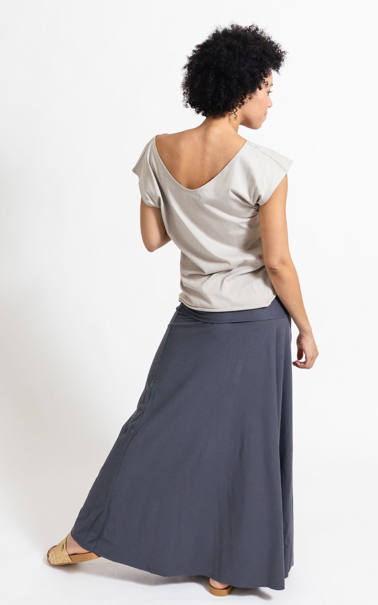 Surya Australia Ethical Organic Cotton Skirt made in Nepal - Dusty Grey